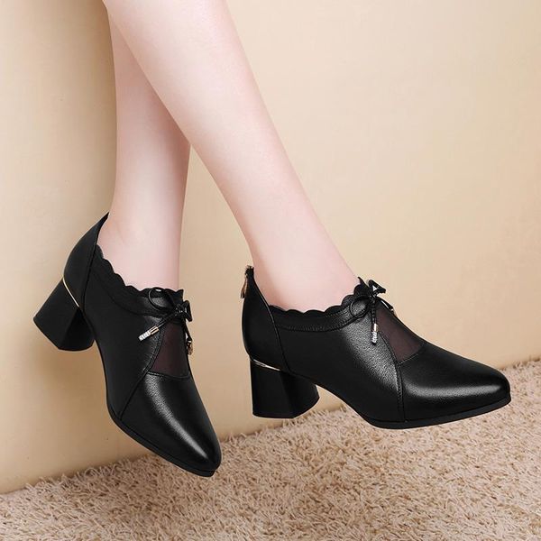 dress shoes concise single 2021 spring autumn women's pointed toe thick heel ladies genuine leather high heels zip modern, Black
dress shoes concise single 2021 spring autumn women's pointed toe thick heel ladies genuine leather high heels zip modern, Black
