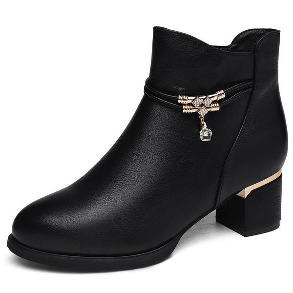 boots women shoes sheepskin leather short casual autumn winter thick heel korean style fashion m0124, Black
boots women shoes sheepskin leather short casual autumn winter thick heel korean style fashion m0124, Black