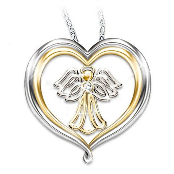 pendant necklaces women fashion lovely angel necklace gold color wave chain sweater jewelry accessory, Silver
pendant necklaces women fashion lovely angel necklace gold color wave chain sweater jewelry accessory, Silver