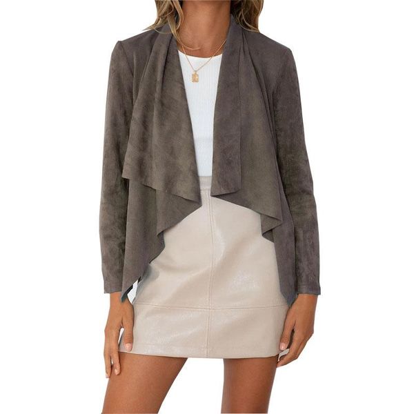 fashion women's jackets autumn winter blazer women loose casual jacket cardigan solid streetwear velvet lapel office suit outerwear, Black;brown
fashion women's jackets autumn winter blazer women loose casual jacket cardigan solid streetwear velvet lapel office suit outerwear, Black;brown