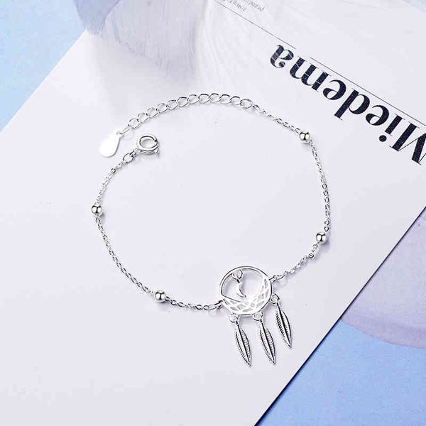 925 sterling silver hollow pattern literary dream catcher bracelet for women gift s-b215, Golden;silver
925 sterling silver hollow pattern literary dream catcher bracelet for women gift s-b215, Golden;silver