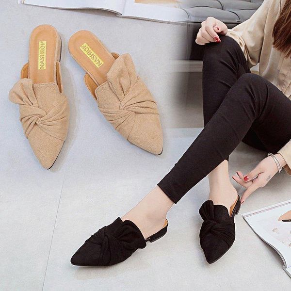 slippers women summer mules shoes suede slide flock female low heels pointed toe bowtie zapatos de mujer665, Black
slippers women summer mules shoes suede slide flock female low heels pointed toe bowtie zapatos de mujer665, Black
