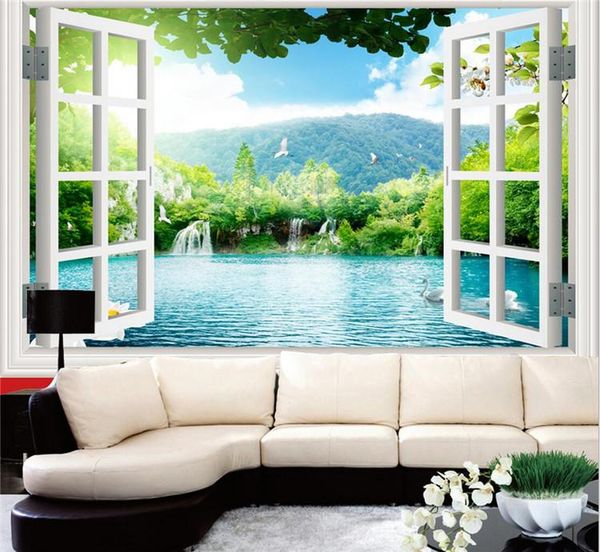 wallpapers 3d window green landscape wall paper po mural for living room tv backsplash custom voor slaapkamer muren
wallpapers 3d window green landscape wall paper po mural for living room tv backsplash custom voor slaapkamer muren