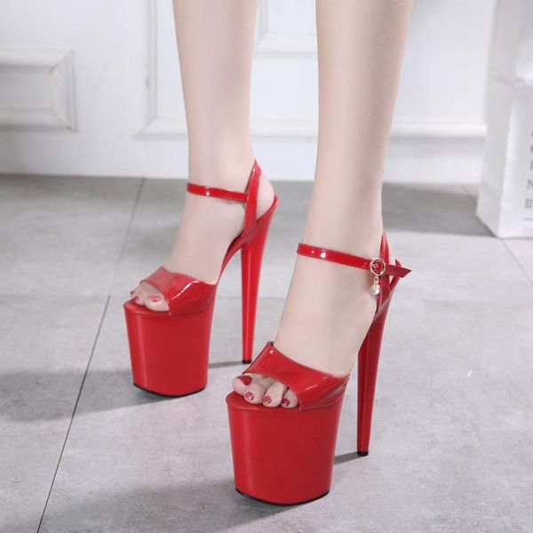 color shoes woman sandals wedding large size high heel 20cm platform 2021 girls posed steel pipe summer lady's, Black
color shoes woman sandals wedding large size high heel 20cm platform 2021 girls posed steel pipe summer lady's, Black