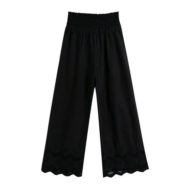 vintage chic fashion openwork embroidery pants women fashion high elastic waist side pockets ankle trousers 210520, Black;white
vintage chic fashion openwork embroidery pants women fashion high elastic waist side pockets ankle trousers 210520, Black;white