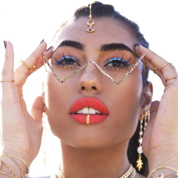 fashion sunglasses frames personality diamond steampunk frame women's triangle glasses men's retro, Black
fashion sunglasses frames personality diamond steampunk frame women's triangle glasses men's retro, Black