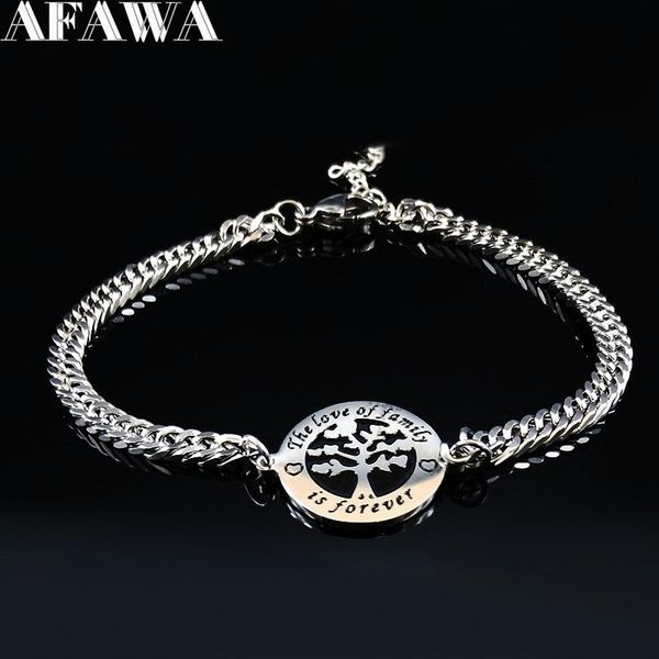 link, chain tree of life the love family is forever silver color stainless steel bracelets for women jewelry arbol de la vida b18441, Black
link, chain tree of life the love family is forever silver color stainless steel bracelets for women jewelry arbol de la vida b18441, Black