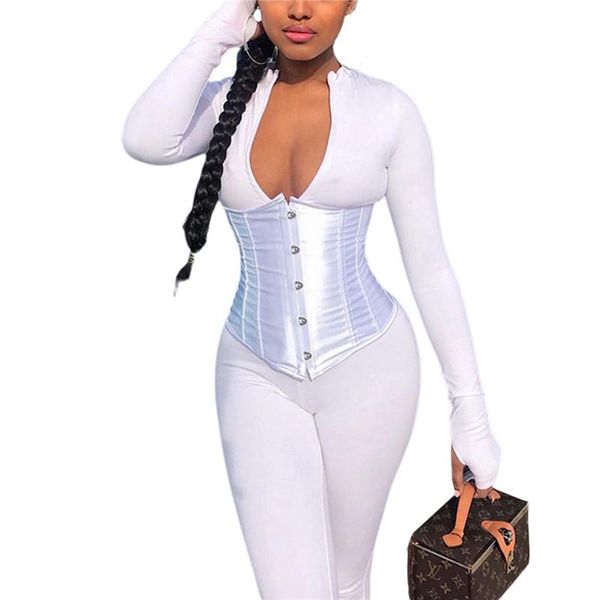 gym clothing women long sleeve v-neck skinny jumpsuits or belt 2021 autumn club street spring, White;black
gym clothing women long sleeve v-neck skinny jumpsuits or belt 2021 autumn club street spring, White;black