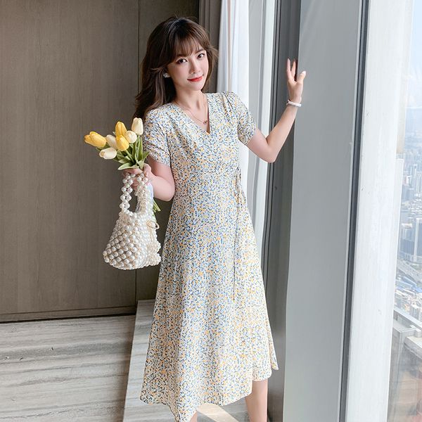 floral dress for women korean style fashion short sleeve clothing casual high waisted v-neck a-line mid-calf dresses, Black;gray
floral dress for women korean style fashion short sleeve clothing casual high waisted v-neck a-line mid-calf dresses, Black;gray