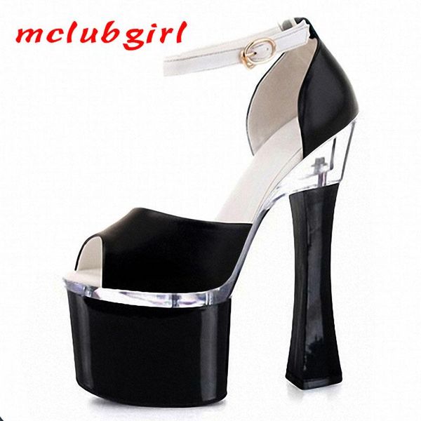 mclubgirl 18cm super high heels platfrom sandsls nightclub waterproof platform fish mouth women's sandals lyp, Black
mclubgirl 18cm super high heels platfrom sandsls nightclub waterproof platform fish mouth women's sandals lyp, Black