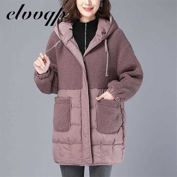 m-5xl autumn parkas jackets female women plus size lamb teddy splicing hooded coats cotton winter jacket womens outwear coat 211008, Black
m-5xl autumn parkas jackets female women plus size lamb teddy splicing hooded coats cotton winter jacket womens outwear coat 211008, Black