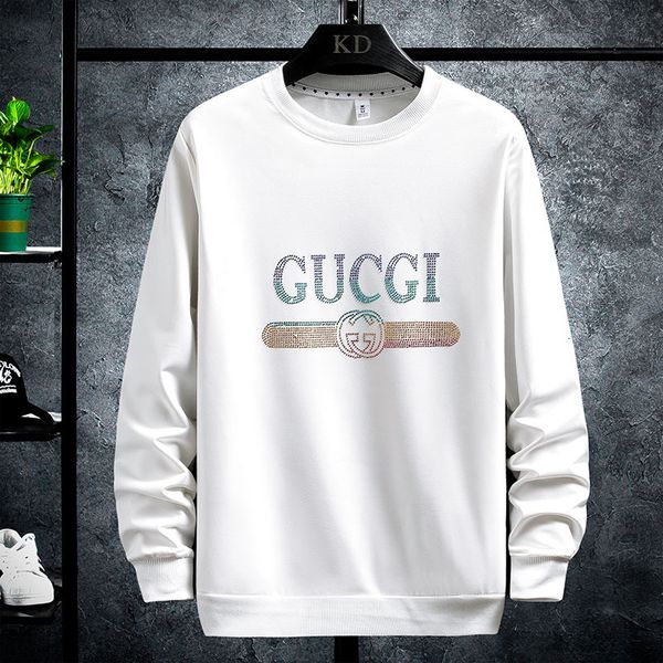 mens sweater men's sweater 2021 spring new diamond casual pullover round neck fashion long sleeve bottomed shirt t-shirt, Black