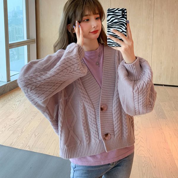 hoodies women cardigans autumn solid long mesh coat thick korean winter casual sweater sweet pull femme jacket, Black
hoodies women cardigans autumn solid long mesh coat thick korean winter casual sweater sweet pull femme jacket, Black