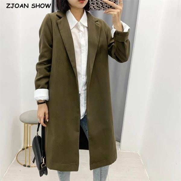 winter woolen blends mid long coat women no buttons sleeve ol trench slim fit outerwear 210429, White
winter woolen blends mid long coat women no buttons sleeve ol trench slim fit outerwear 210429, White