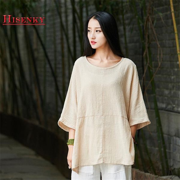 women's blouses & shirts hisenky 2021 spring summer cotton linen blouse patchwork casual loose short sleeves pullover round neck shirt, White
women's blouses & shirts hisenky 2021 spring summer cotton linen blouse patchwork casual loose short sleeves pullover round neck shirt, White