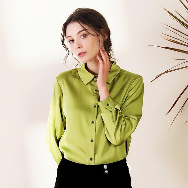 women's blouses & shirts women and green chiffon satin ol 2021 summer office long sleeve casual plus size loose, White
women's blouses & shirts women and green chiffon satin ol 2021 summer office long sleeve casual plus size loose, White