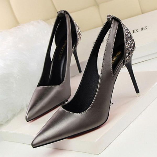 dress shoes spring and autumn ladies high heels simple hollow sequins stiletto shallow mouth pointed nightclub women's, Black
dress shoes spring and autumn ladies high heels simple hollow sequins stiletto shallow mouth pointed nightclub women's, Black