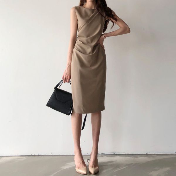 elegant women office dress new 2021 summer sleeveless bodycon dresses retro women midi solid black long robe vestidos mujer, Black;gray
elegant women office dress new 2021 summer sleeveless bodycon dresses retro women midi solid black long robe vestidos mujer, Black;gray