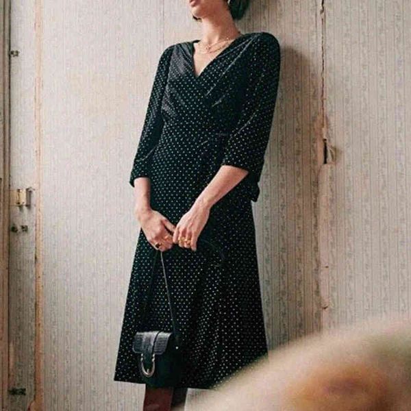 polka dot women veet sleeve sashes high waist v neck a line long culture casual elegant femme robe r6cz, Black;gray
polka dot women veet sleeve sashes high waist v neck a line long culture casual elegant femme robe r6cz, Black;gray