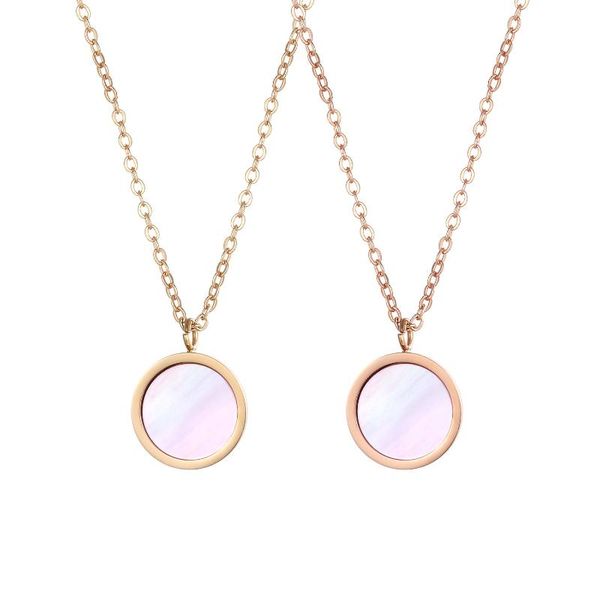 pendant necklaces japanese and korean titanium steel round powder shell chain cold wind minimalist art personality versatile short necklace, Silver
pendant necklaces japanese and korean titanium steel round powder shell chain cold wind minimalist art personality versatile short necklace, Silver