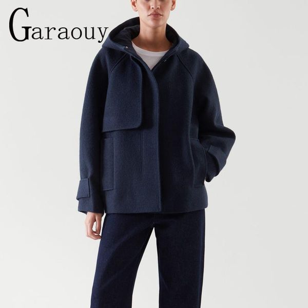 women's wool & blends garaouy 2022 single breasted woolen cloth two colors winter hooded jacket women simplicity fashionable warm loose, Black
women's wool & blends garaouy 2022 single breasted woolen cloth two colors winter hooded jacket women simplicity fashionable warm loose, Black