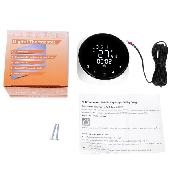 smart home control wifi thermostat 16a electric floor heating app & voice remote tuya
smart home control wifi thermostat 16a electric floor heating app & voice remote tuya