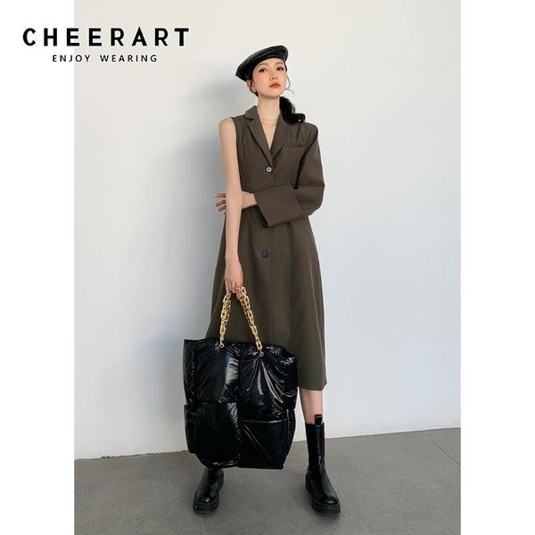 women's trench coats cheerart detachable sleeve runway fashion coat and jackets women long green lapel ladies winter designer windbreak, Tan;black
women's trench coats cheerart detachable sleeve runway fashion coat and jackets women long green lapel ladies winter designer windbreak, Tan;black
