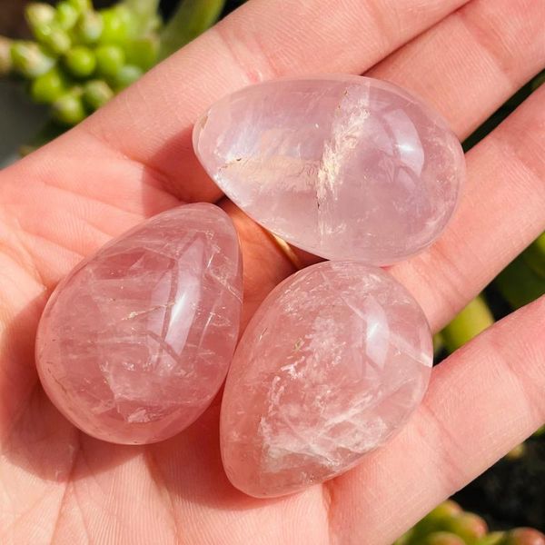 decorative objects & figurines 3pcs natural rose powder crystal polished small massage eggs
decorative objects & figurines 3pcs natural rose powder crystal polished small massage eggs