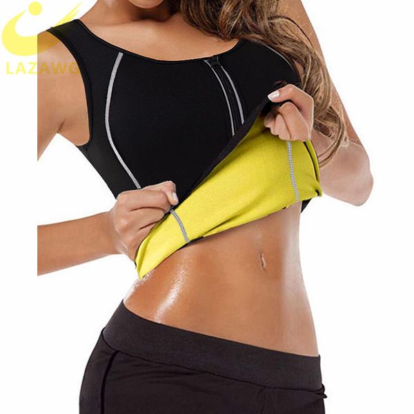 lazawg women neoprene sweat sauna suit waist trainer vest tank slimming shirt body shaper with sauna suit effect zipper, Black;white
lazawg women neoprene sweat sauna suit waist trainer vest tank slimming shirt body shaper with sauna suit effect zipper, Black;white