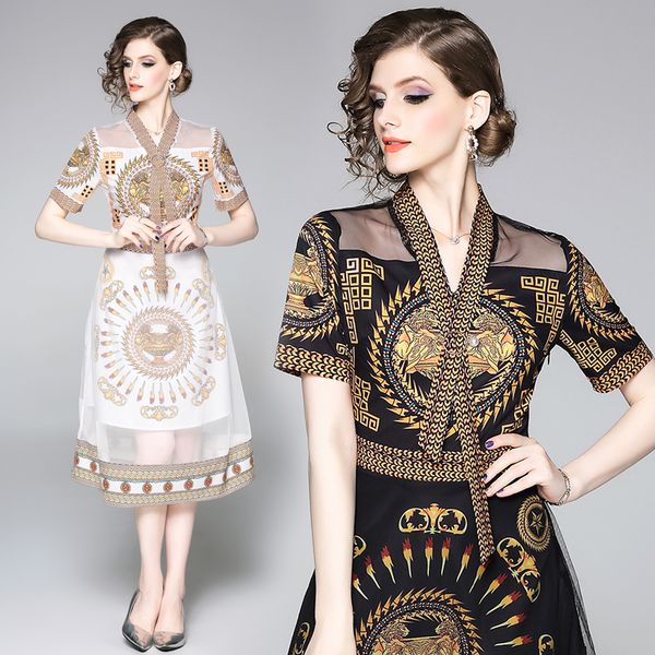 gorgeous printed vintage midi dress runway 2022 designer summer autumn short sleeve v-neck holiday office ladies slim a-line dresses busines, Black;gray
gorgeous printed vintage midi dress runway 2022 designer summer autumn short sleeve v-neck holiday office ladies slim a-line dresses busines, Black;gray