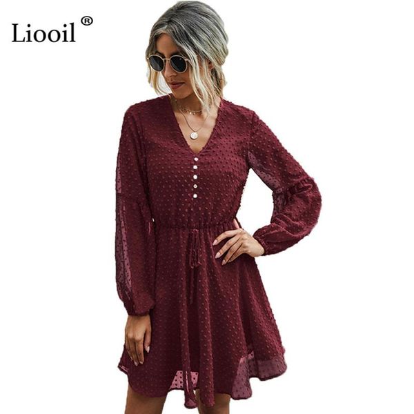 casual dresses liooil mesh mini dress long sleeve lantern v neck lace up button solid women's 2021 autumn elegant, Black;gray
casual dresses liooil mesh mini dress long sleeve lantern v neck lace up button solid women's 2021 autumn elegant, Black;gray