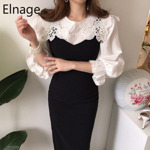 elegant vintage women two pieces set white hollow out shirts black sleeveless maxi dress sheath plus size spring fashion 210429
elegant vintage women two pieces set white hollow out shirts black sleeveless maxi dress sheath plus size spring fashion 210429