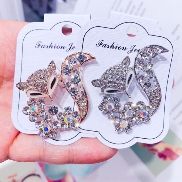 S1f korean high grade luxury pins women's creative fox brooches shaped inlaidkorean high grade luxury women's diamond brooch creative fox sh, Gray
S1f korean high grade luxury pins women's creative fox brooches shaped inlaidkorean high grade luxury women's diamond brooch creative fox sh, Gray