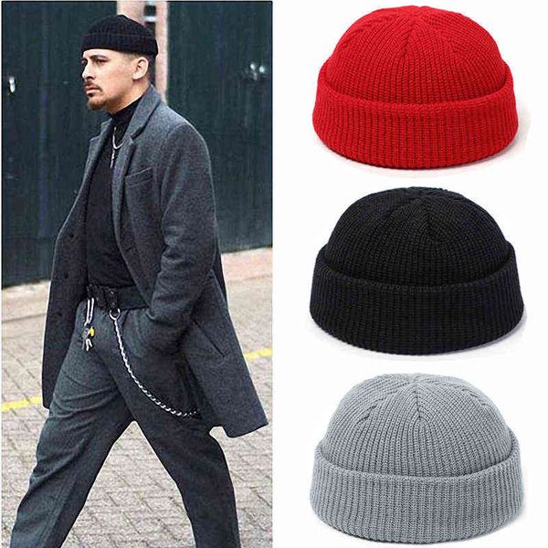 knitted beanie hat men skullcap women winter warmer retro brimless baggy melon cap black cuff docker beanies hats for men 2021 y21111, Blue;gray
knitted beanie hat men skullcap women winter warmer retro brimless baggy melon cap black cuff docker beanies hats for men 2021 y21111, Blue;gray