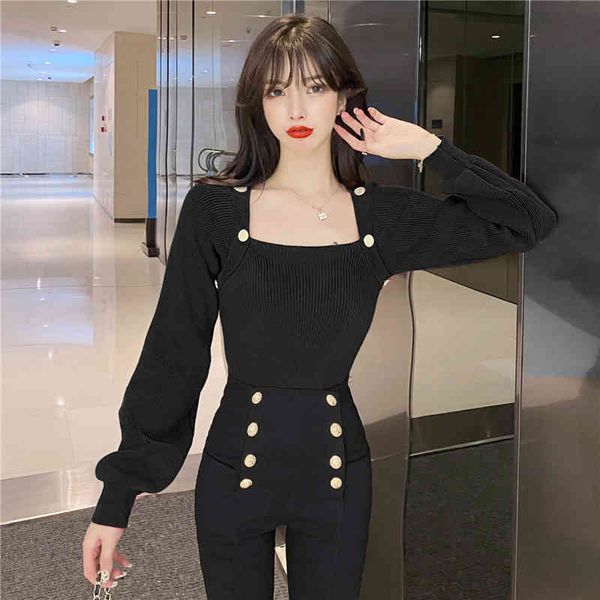 women's sweaters autumn and winter korean version of square collar slim pullover sweater solid color lantern sleeve female 4cwb, White;black
women's sweaters autumn and winter korean version of square collar slim pullover sweater solid color lantern sleeve female 4cwb, White;black