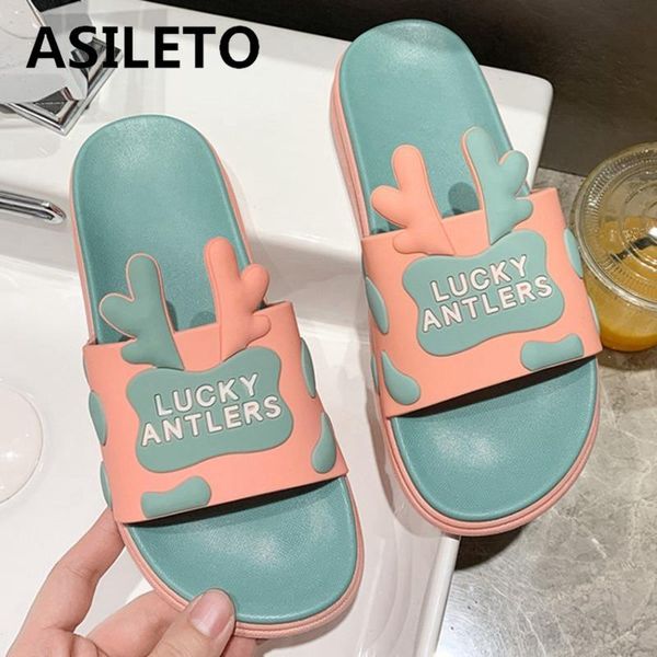 cute cartoons antlers beach slippers slides women flip flops solid candy colors sandals female sliders, Black
cute cartoons antlers beach slippers slides women flip flops solid candy colors sandals female sliders, Black