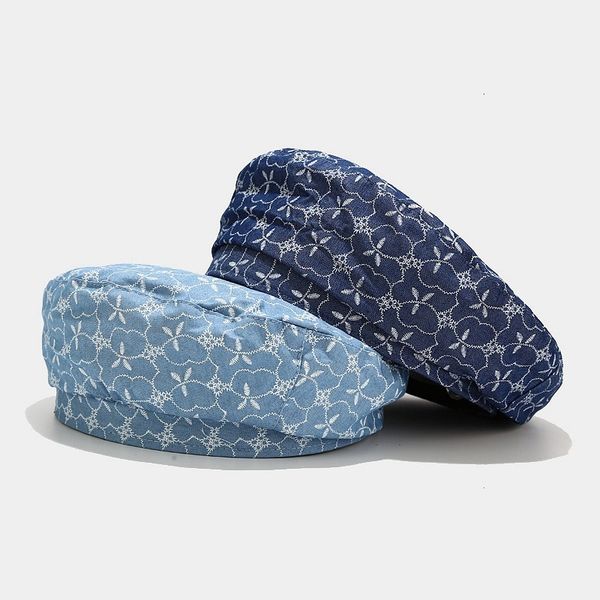 autumn new small flower pattern beret female literature pumpkin hat fashion casual versatile hat, Blue;gray
autumn new small flower pattern beret female literature pumpkin hat fashion casual versatile hat, Blue;gray