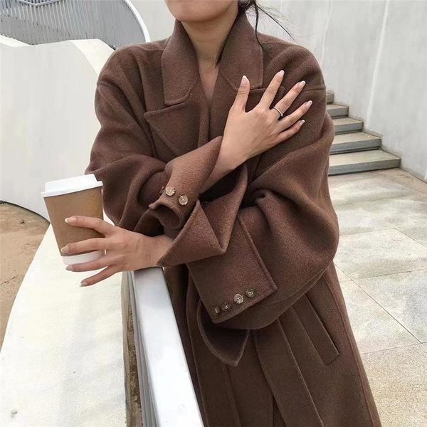 women's wool & blends double-sided cashmere coat of fund 2021 autumn winters is female han edition vast version long sleeve, Black
women's wool & blends double-sided cashmere coat of fund 2021 autumn winters is female han edition vast version long sleeve, Black