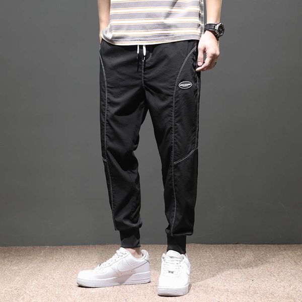 men's jeans spring black pants loose large stitching lace up korean casual leggings fashion brand fdjs, Blue
men's jeans spring black pants loose large stitching lace up korean casual leggings fashion brand fdjs, Blue