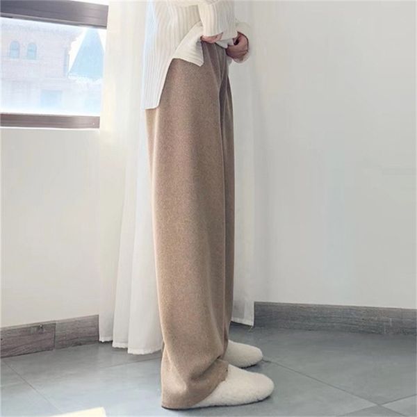 knitted wide leg women's 2021 autumn and winter slim high waist loose drop feeling straight tube floor mop casual pants, Black
knitted wide leg women's 2021 autumn and winter slim high waist loose drop feeling straight tube floor mop casual pants, Black