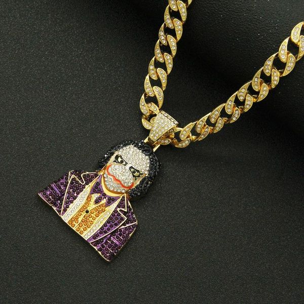 pendant necklaces 6pcs men hiphop jewelry clown necklace gold color miami cuban chain iced out bling male hip hop, Silver
pendant necklaces 6pcs men hiphop jewelry clown necklace gold color miami cuban chain iced out bling male hip hop, Silver