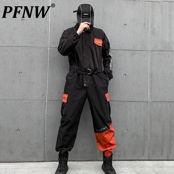 jogging clothing pfnw contrast spliced tooling fashion clothes jumpsuits men's patchwork letter cool loose casual male set tide autumn, Black;red
jogging clothing pfnw contrast spliced tooling fashion clothes jumpsuits men's patchwork letter cool loose casual male set tide autumn, Black;red