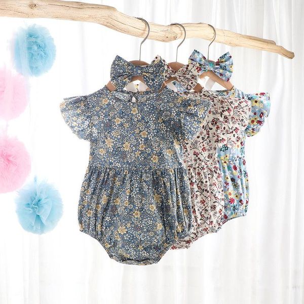 rompers multicolor 2021 summer born floral flying sleeve romper girl bag fart fashion casual kids triangle climbing clothes xb73, Blue
rompers multicolor 2021 summer born floral flying sleeve romper girl bag fart fashion casual kids triangle climbing clothes xb73, Blue
