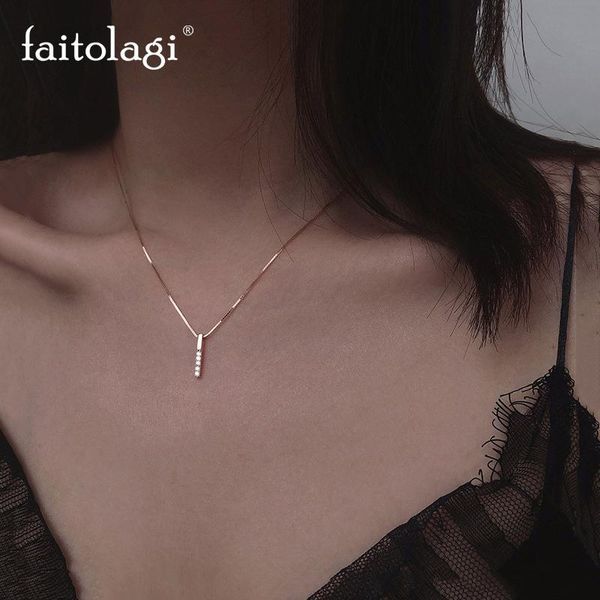 pendant necklaces simple stick necklace for women geometric cubic zircon gold silver color clavicle chain trendy jewelry
pendant necklaces simple stick necklace for women geometric cubic zircon gold silver color clavicle chain trendy jewelry