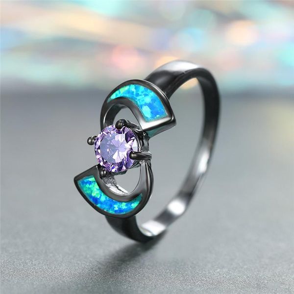 wedding rings vintage black gold engagement ring blue fire opal dainty purple crystal round stone for women fashion jewelry, Slivery;golden
wedding rings vintage black gold engagement ring blue fire opal dainty purple crystal round stone for women fashion jewelry, Slivery;golden