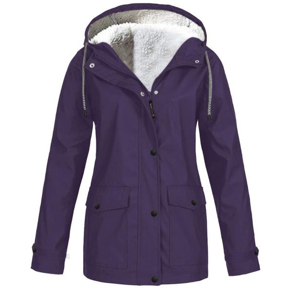 women's jackets coat fashion streetwear solid plush thickening jacket outdoor plus size hooded raincoat windproof chaqueta mujer d914#, Black;brown
women's jackets coat fashion streetwear solid plush thickening jacket outdoor plus size hooded raincoat windproof chaqueta mujer d914#, Black;brown