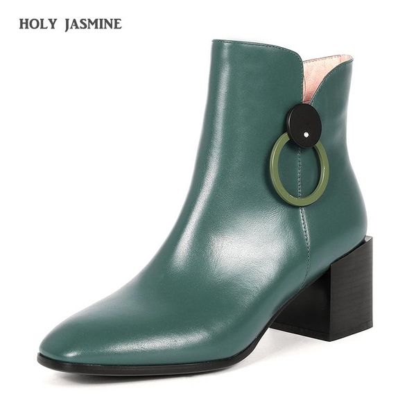 boots 2021 autumn ladies genuine leather thick heel ankle fashion zipper square toe fall winter bootie black green women
boots 2021 autumn ladies genuine leather thick heel ankle fashion zipper square toe fall winter bootie black green women