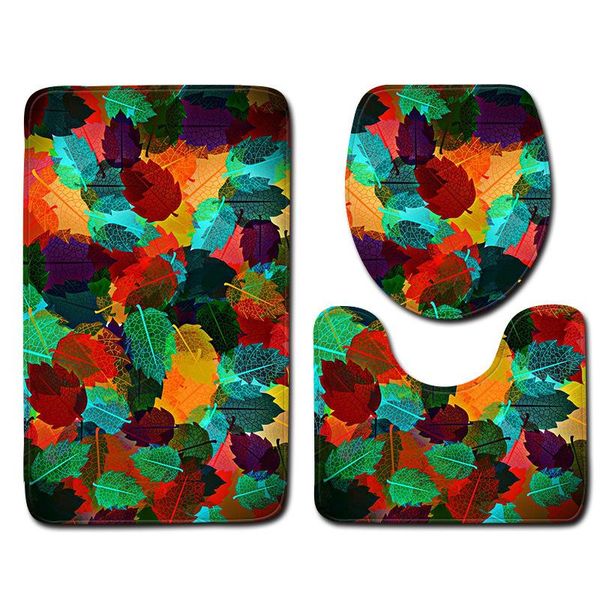 3pcs/set vintage colorful leaf print anti-slip bathroom floor mat home decor shower non-slip velvet rug bath door mats rugs set
3pcs/set vintage colorful leaf print anti-slip bathroom floor mat home decor shower non-slip velvet rug bath door mats rugs set