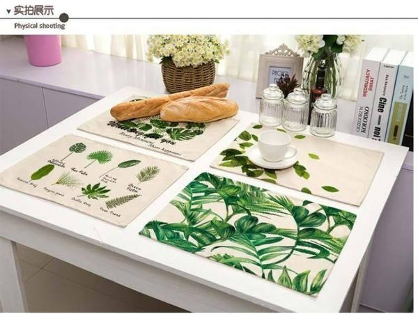 mats & pads small fresh style green leaves pattern cotton linen western placemat insulation dining table mat bowls coasters supplies 42*32cm
mats & pads small fresh style green leaves pattern cotton linen western placemat insulation dining table mat bowls coasters supplies 42*32cm