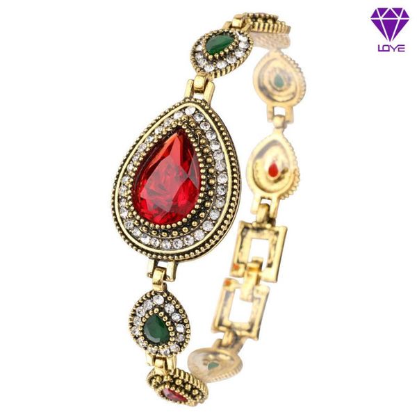 charm bracelets fashion europe and america retro water dropred artificial gem bracelet inlaid zircon noble ladies, Golden;silver
charm bracelets fashion europe and america retro water dropred artificial gem bracelet inlaid zircon noble ladies, Golden;silver